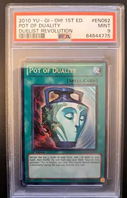 Pot of Duality Secret 1st Edition Duelist Revolution DREV-EN062 Yugioh PSA 9 - Image 1