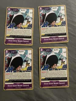 X4 SLOW-SLOW BEAM SWORD OP07-076 C 500 YEARS IN THE FUTURE ONE PIECE Playset NM - Image 1