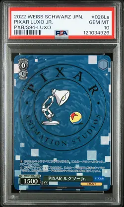 LUXO RARE LUXO JR. Weiss Schwarz 2022 PIXAR CHARACTERS Japanese #028La PSA 10 - Image 1