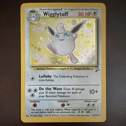 Pokemon TCG Wigglytuff 19/130 Base Set 2 Holo Rare 80 HP English Card Stock - Image 1
