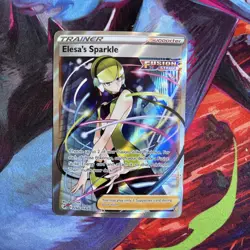 Pokemon TCG Elesa's Sparkle Fusion Strike Holo Card 260/264 Full Art Ultra Rare - Image 1