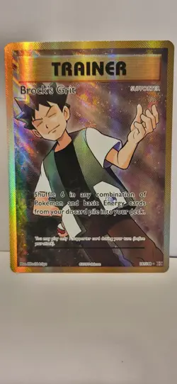 Pokemon TCG Evolutions Brock's Grit Holo Card 107/108 Full Art Ultra Rare - Image 1