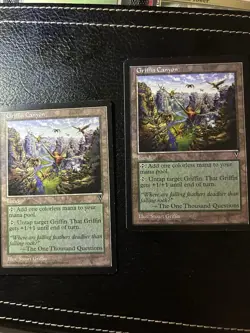 MTG Griffin Canyon Card Set (2) From Visions Lightly Played English - Image 1