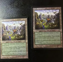 MTG Griffin Canyon Card Set (2) From Visions Lightly Played English - Image 2