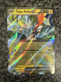 Tapu Koko ex Ultra Rare Journey Together 051/159, NM Pokemon Card - Image 1