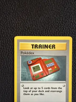 1999 First Edition Base Set Shadowless Pokedex Trainer Pokemon Card # 87/102 - Image 3