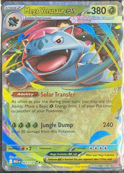 POKEMON CARD MEGA VENUSAUR EX 003/132 HP380 - Image 1