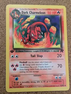 1st Edition Dark Charmeleon + Charmanders 32/82 Team Rocket Pokemon Card - NM - Image 2