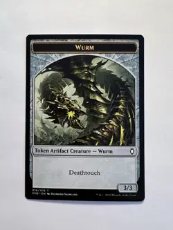 Wurm Token (3/3 Deathtouch - for Wurmcoil Engine) - MTG CM2 - NM - Image 1