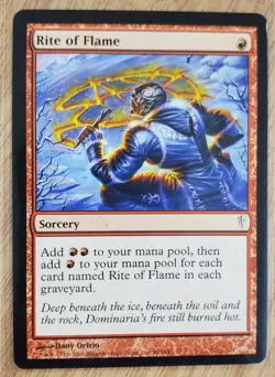 MTG Magic The Gathering- Rite of Flame Coldsnap Regular - Image 1