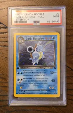 2000 Pokemon Rocket Dark Blastoise #3 Holo 1st Edition Mint PSA 9 - Image 1