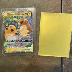 Pokemon Raichu & Alolan Raichu GX Ultra Rare Full Art TAG TEAM Holo 54/236 - Image 1