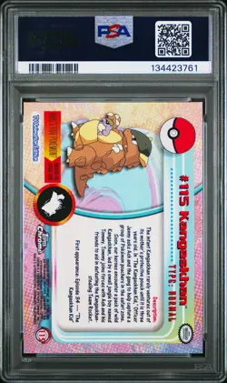 2000 Topps Chrome Pokemon T.V. #115 Kangaskhan Pokemon T.V. PSA 10 - Image 2