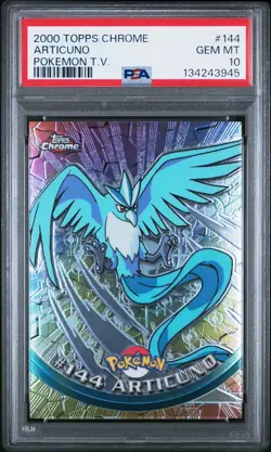 2000 Topps Chrome Pokemon T.V. #144 Articuno Pokemon T.V. PSA 10 - Image 1