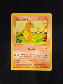 POKEMON TCG 1999 🔥 1ST EDITION SHADOWLESS 🔥BASE SET CHARMANDER 46/102 EN - LP - Image 1