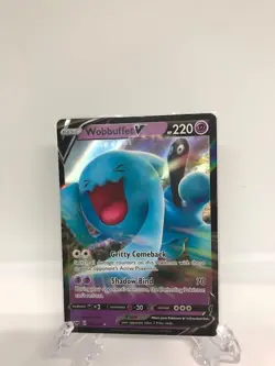 Wobbuffet V 086/202 Ultra Rare Sword & Shield Base Pokemon TCG Trade - Image 1