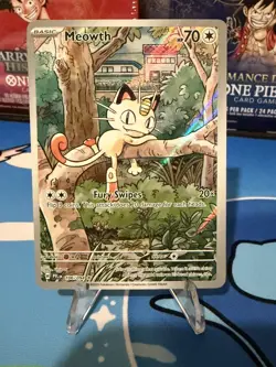 Pokemon TCG Meowth 106/094 Phantasmal Flames Illustration Rare - Image 1