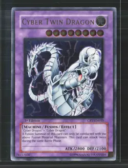 Yu-Gi-Oh! Cybernetic Revolution Cyber Twin Dragon 1st Edition UTR #CRV-EN035 - Image 1
