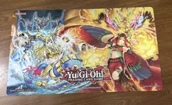 Yugioh 2025 YCS Win-A-Mat Fire King Ulcanix And Mermail Abyssrhine Playmat - Image 1