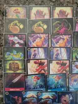 Disney Lorcana Lot 100+ cards - Rare, Super Rare, & Legendary - MINT & Sleeved! - Image 2