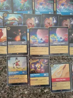 Disney Lorcana Lot 100+ cards - Rare, Super Rare, & Legendary - MINT & Sleeved! - Image 4