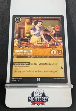 SNOW WHITE Unexpected Houseguest NM-MINT Disney Lorcana TCG non holo 24/204 EN2 - Image 1