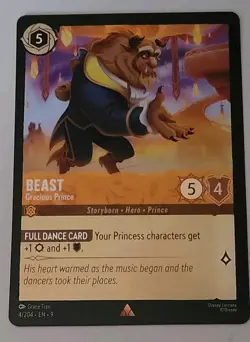Disney Lorcana TCG - Fabled: Beast (004/204) - Rare Foil - Near Mint - Image 1