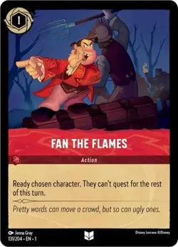 Fan the Flames 131/204 The First Chapter Non-Foil Disney Lorcana - Image 1