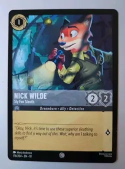 Disney Lorcana TCG - Whispers In The Well: Nick Wilde (178/204) - Common - NM - Image 1