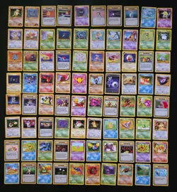 Pokemon 80 WOTC Card No Duplicates Lot Team Rocket Jungle Fossil NM LP Vintage - Image 1