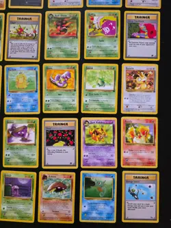 Pokemon 80 WOTC Card No Duplicates Lot Team Rocket Jungle Fossil NM LP Vintage - Image 3