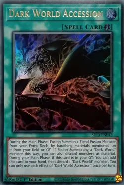SR13-EN042 DARK WORLD ACCESSION ULTRA RARE 1ST EDITION YuGiOh CARD - Image 1