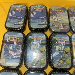 Lot (15) Pokemon Trading Card Game Mini Tin Card Holder (EMPTY) - Image 2
