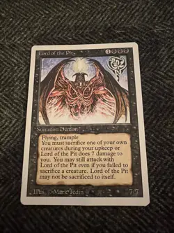 MTG [Lord of the Pit] Revised #116 Rare Light Play/EX **Ships Free** - Image 1