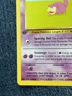 Pokemon TCG Slowpoke Fossil 55/62 1st Edition Basic 50 HP Regular English 1999 - Image 3