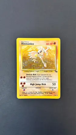 Pokemon TCG Hitmonlee Fossil Set (1999) 7/62 Holo Rare - Image 1