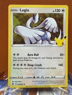 Lugia 22/25 Celebrations Holo Rare Pokemon 022/025 25th Anniversary 1446 - Image 1