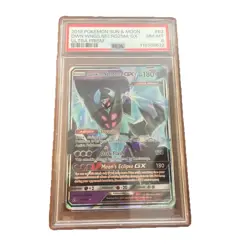 2018 Pokemon Sun & Moon Ultra Prism 63 Dawn Wings Necrozma GX PSA 8 GEM Mint - Image 1