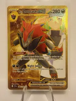 2025 POKEMON JTG EN-JOURNEY TOGETHER 189 N'S ZOROARK EX HYPER RARE - Image 1