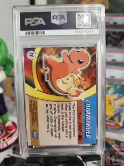 2004 Topps Pokemon #17 Charmander Advanced Challenge - FOIL PSA 9 - Image 2