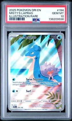 PSA 10 - Misty's Lapras #194 - Pokemon Sv10: Destined Rivals Holo - Image 1