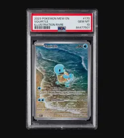 2023 POKEMON MEW EN-151 ILLUSTRATION RARE #170 SQUIRTLE PSA 10 - Image 1