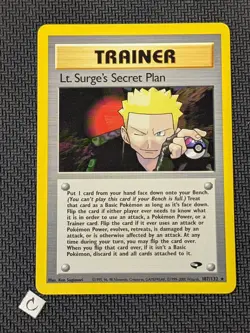 Lt. Surge's Secret Plan 107/132 - Gym Challenge Unlimited Rare Pokemon TCG NM - Image 1