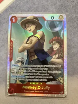 • Monkey.D.Luffy • OP14-013 SR The Azure Sea's Seven Holo Foil One Piece TCG NM - Image 1