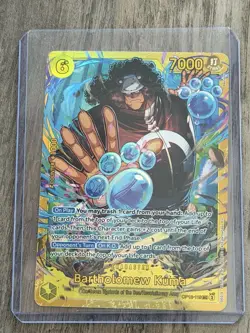 Bandai One Piece CCG Bartholomew Kuma OP12-119 Secret Rare Foil 7000 Legacy - Image 1