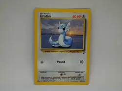 Pokemon TCG Dratini 38/130 Base Set 2 Unlimited Uncommon Card WOTC Played MP - Image 1