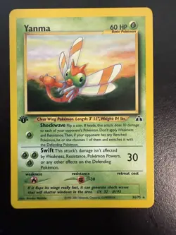 Yanma Neo Discovery Pokemon TCG Card 36/75 1st Edition NM - Image 1
