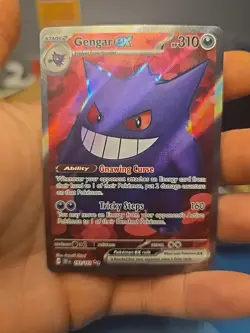 Pokemon TCG Gengar EX Temporal Forces Ultra Rare Card 193/162 - Image 1