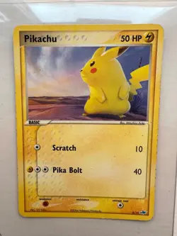 Pikachu Regular Uncommon TCG Pokemon Card 6/10 2004 Nintendo - Image 1