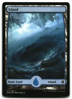 MTG Island () Foil - Full Art L Zendikar Rising 271 LP - Image 1